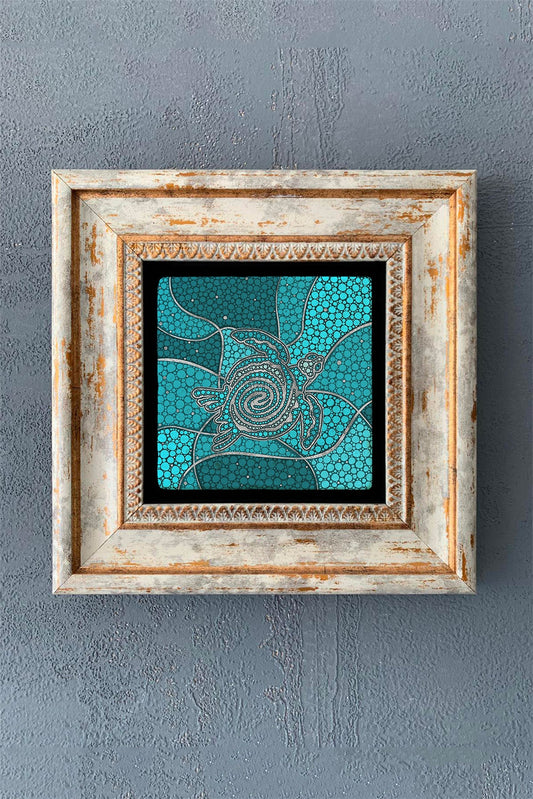 SINGLE FRAME NATURAL STONE WALL DECOR / CDD1-40-1193 (WALL DECOR)