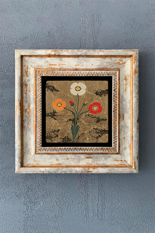 SINGLE FRAME NATURAL STONE WALL DECOR / CDD1-40-1163 (WALL DECOR)