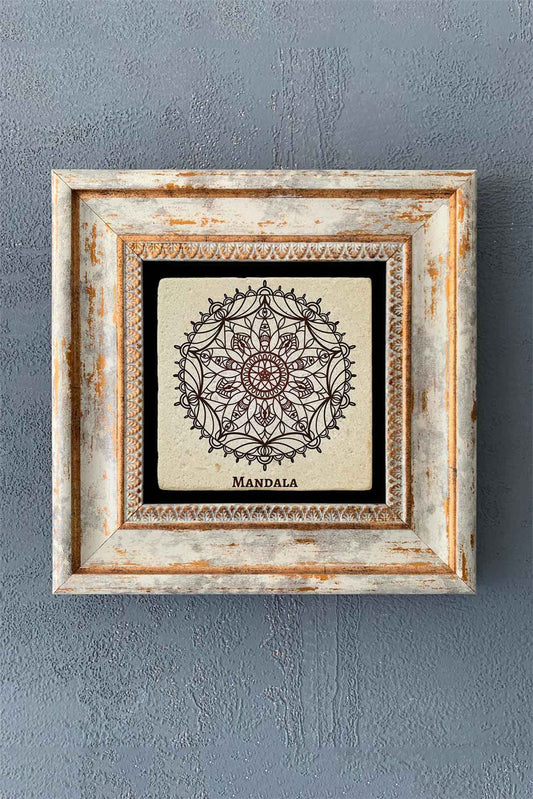 SINGLE FRAME NATURAL STONE WALL DECOR / CDD1-40-1338 (WALL DECOR)