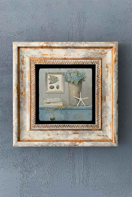 SINGLE FRAME NATURAL STONE WALL DECOR / CDD1-40-1267 (WALL DECOR)