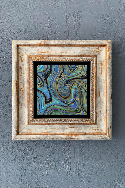 SINGLE FRAME NATURAL STONE WALL DECOR / CDD1-40-1185 (WALL DECOR)