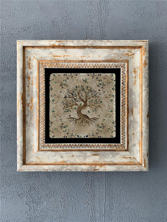 SINGLE FRAME NATURAL STONE WALL DECOR / CDD-40-540 (WALL DECOR)