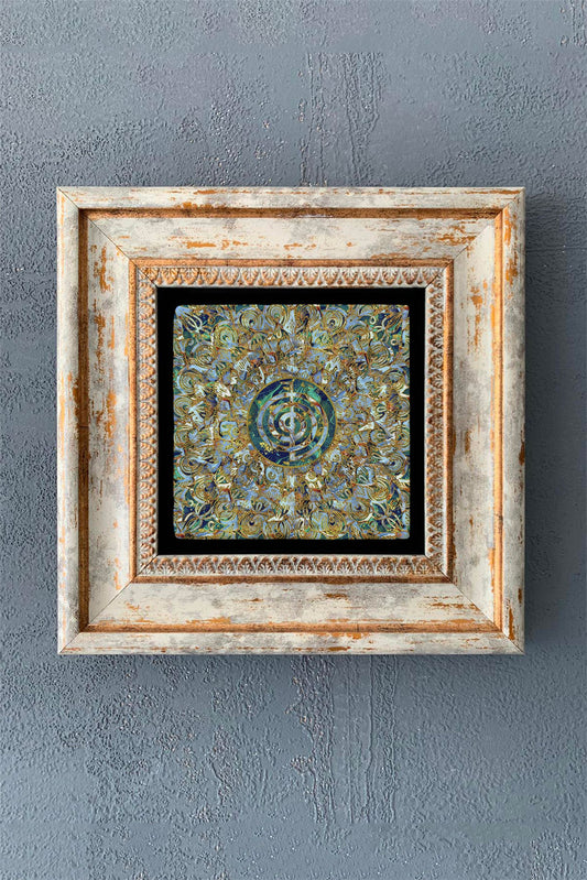 SINGLE FRAME NATURAL STONE WALL DECOR / CDD1-40-1102 (WALL DECOR)