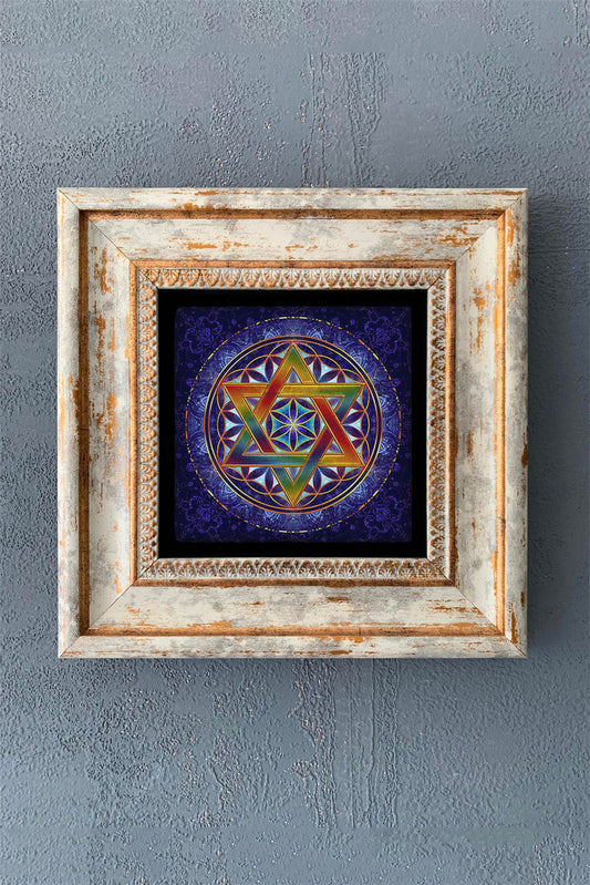 SINGLE FRAME NATURAL STONE WALL DECOR / CDD1-40-1034 (WALL DECOR)