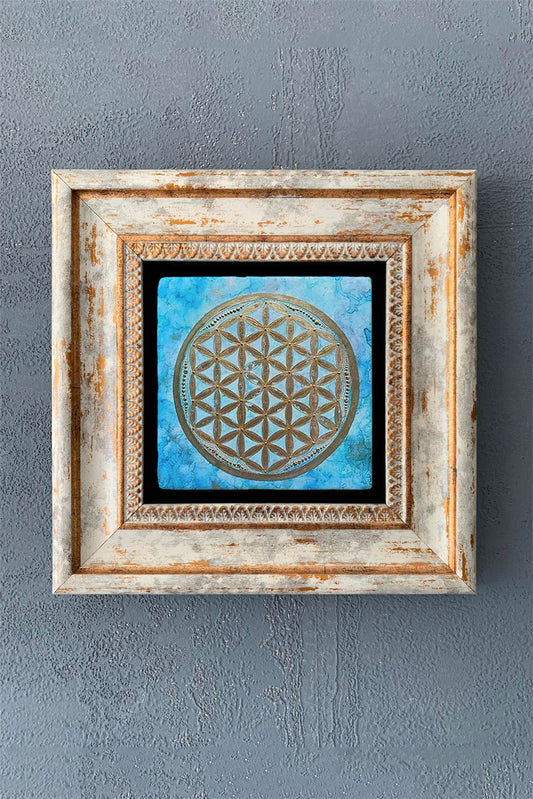 SINGLE FRAME NATURAL STONE WALL DECOR / CDD1-40-1044 (WALL DECOR)
