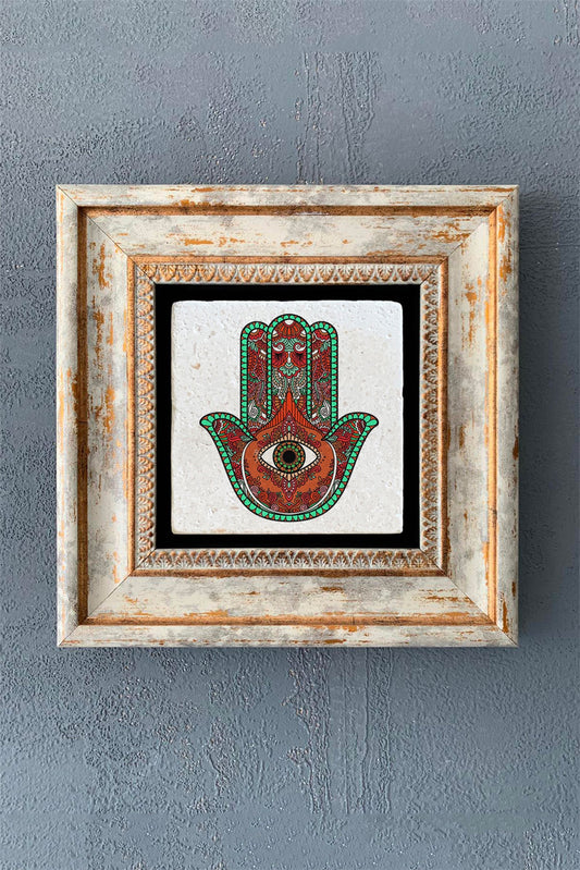 SINGLE FRAME NATURAL STONE WALL DECOR / CDD1-40-1004 (WALL DECOR)