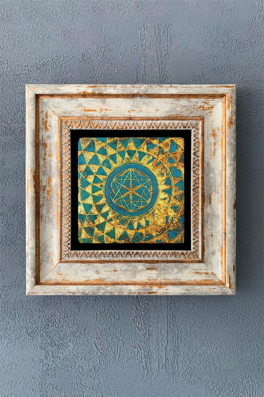 SINGLE FRAME NATURAL STONE WALL DECOR / CDD1-40-1075 (WALL DECOR)