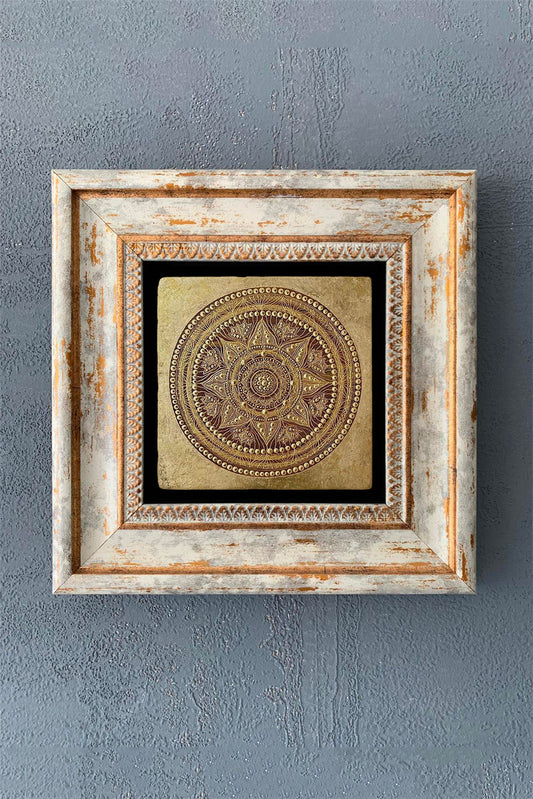 SINGLE FRAME NATURAL STONE WALL DECOR / CDD1-40-1064 (WALL DECOR)