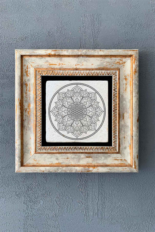 SINGLE FRAME NATURAL STONE WALL DECOR / CDD1-40-1347 (WALL DECOR)