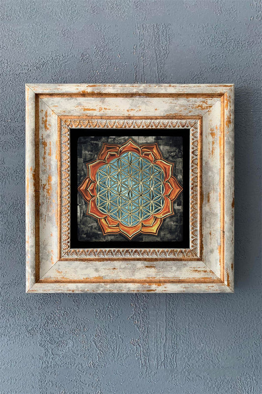 SINGLE FRAME NATURAL STONE WALL DECOR / CDD1-40-1192 (WALL DECOR)
