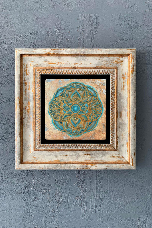SINGLE FRAME NATURAL STONE WALL DECOR / CDD1-40-1066 (WALL DECOR)