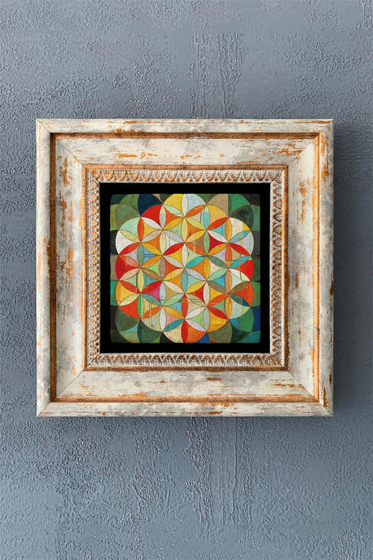 SINGLE FRAME NATURAL STONE WALL DECOR / CDD1-40-1107 (WALL DECOR)