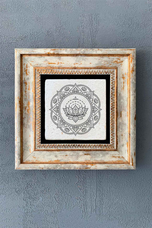 SINGLE FRAME NATURAL STONE WALL DECOR / CDD1-40-1372 (WALL DECOR)