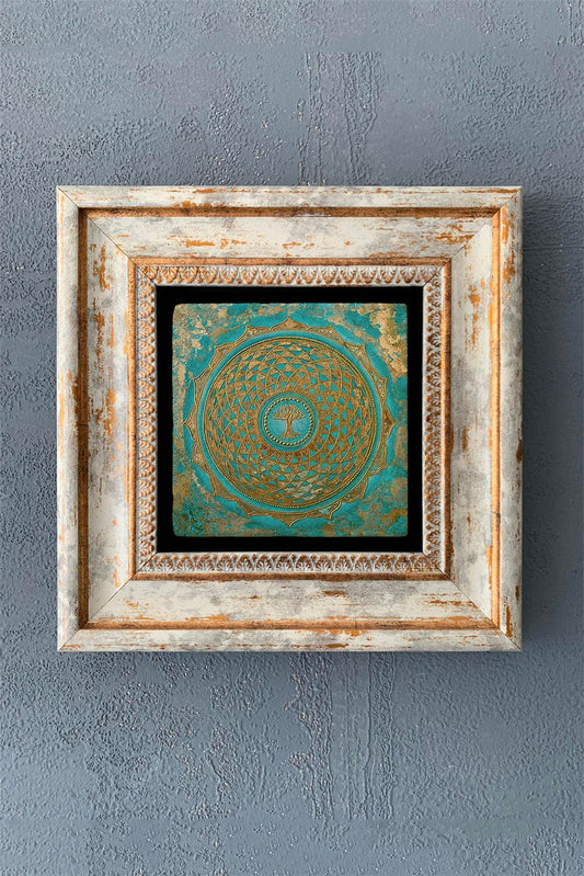 SINGLE FRAME NATURAL STONE WALL DECOR / CDD1-40-1040 (WALL DECOR)