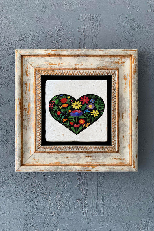 SINGLE FRAME NATURAL STONE WALL DECOR / CDD1-40-1054 (WALL DECOR)