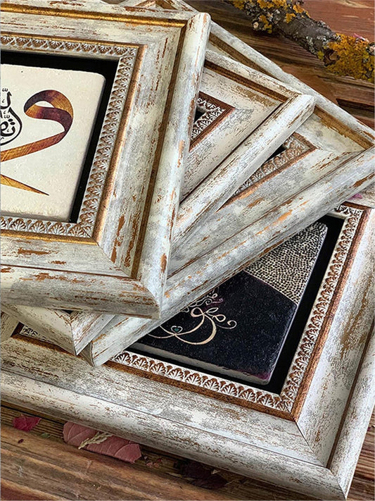 SINGLE FRAME NATURAL STONE WALL DECOR / CDD1-40-7786 (WALL DECOR)