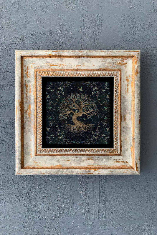 SINGLE FRAME NATURAL STONE WALL DECOR / CDD1-40-1341 (WALL DECOR)