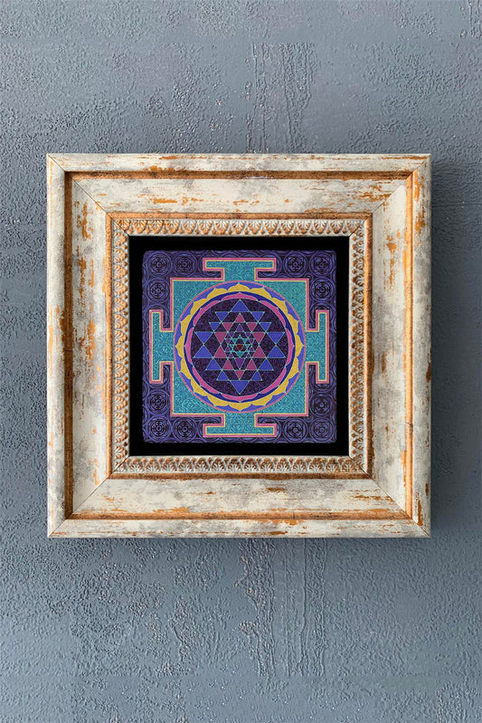 SINGLE FRAME NATURAL STONE WALL DECOR / CDD1-40-1049 (WALL DECOR)