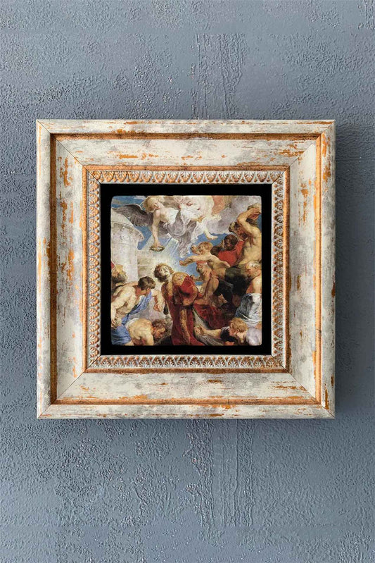 SINGLE FRAME NATURAL STONE WALL DECOR / CDD1-40-1313 (WALL DECOR)