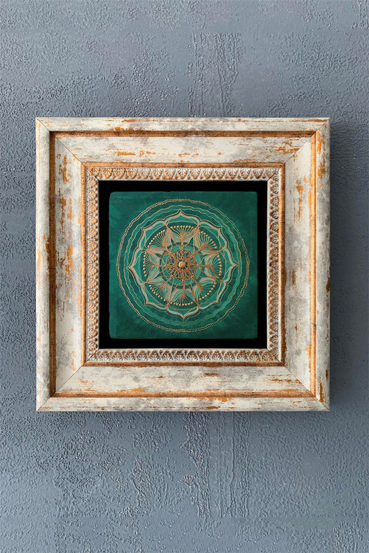 SINGLE FRAME NATURAL STONE WALL DECOR / CDD1-40-1094 (WALL DECOR)