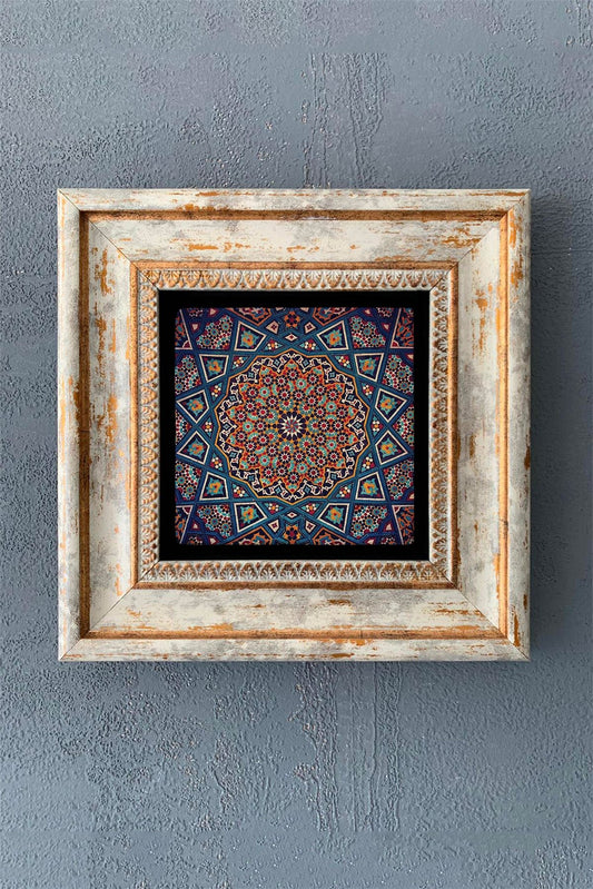 SINGLE FRAME NATURAL STONE WALL DECOR / CDD1-40-1234 (WALL DECOR)