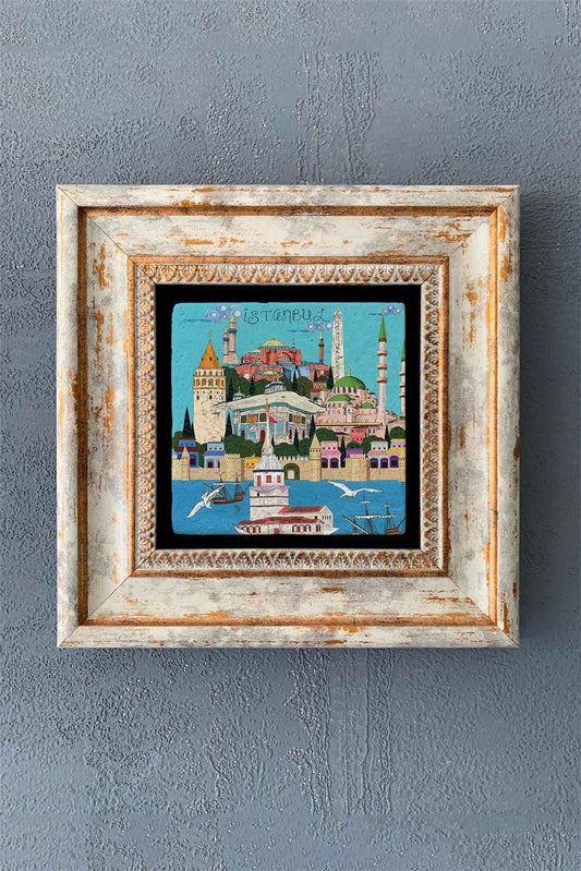 SINGLE FRAME NATURAL STONE WALL DECOR / CDD1-40-1300 (WALL DECOR)