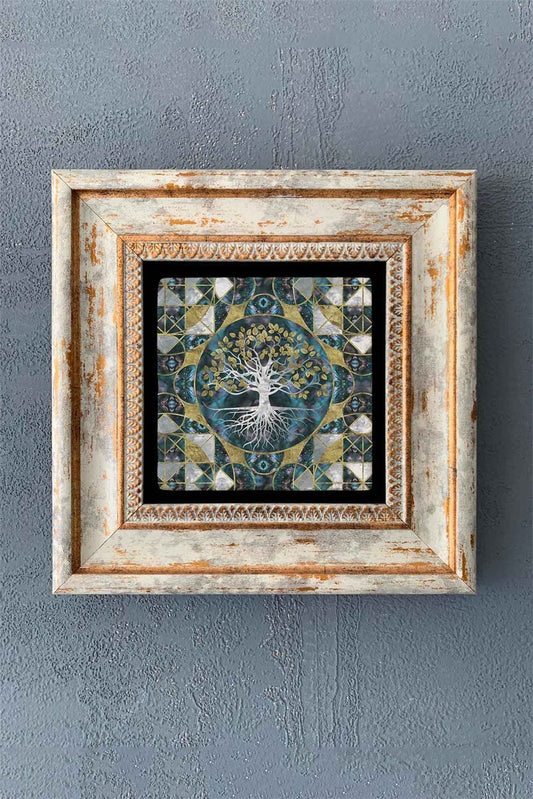 SINGLE FRAME NATURAL STONE WALL DECOR / CDD1-40-1362 (WALL DECOR)