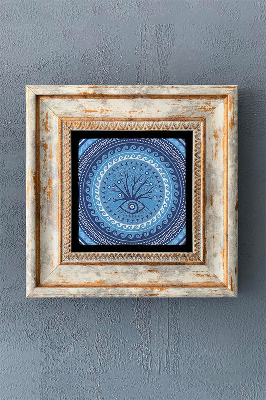 SINGLE FRAME NATURAL STONE WALL DECOR / CDD1-40-1177 (WALL DECOR)