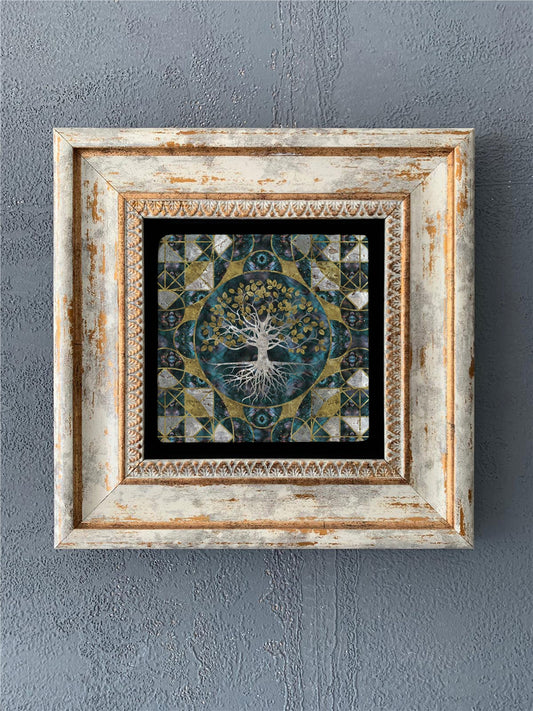 SINGLE FRAME NATURAL STONE WALL DECOR / CDD-40-541 (WALL DECOR)