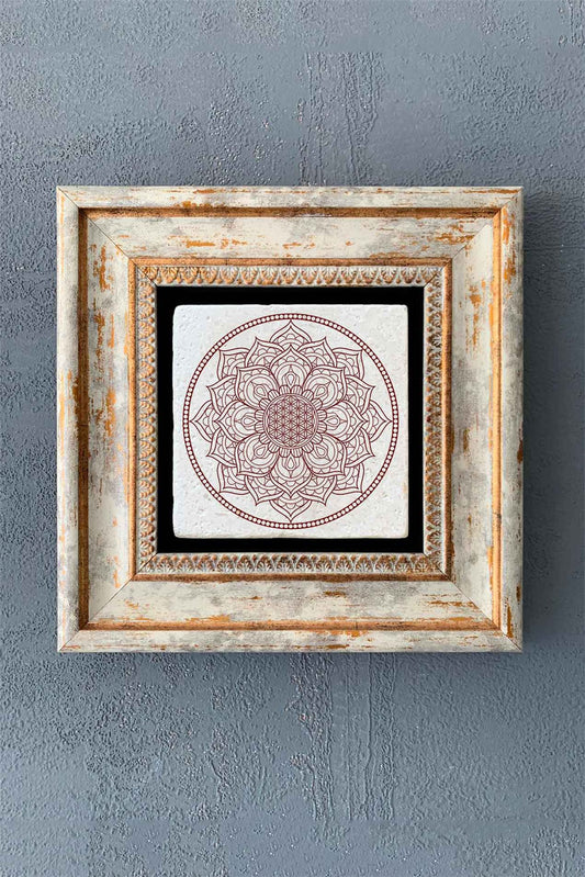 SINGLE FRAME NATURAL STONE WALL DECOR / CDD1-40-1383 (WALL DECOR)