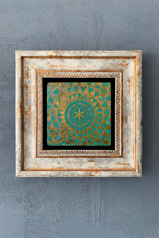 SINGLE FRAME NATURAL STONE WALL DECOR / CDD1-40-1042 (WALL DECOR)