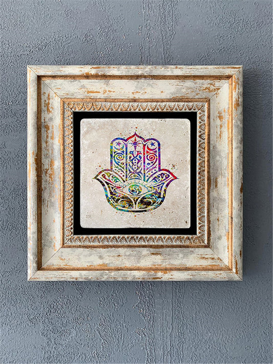 SINGLE FRAME NATURAL STONE WALL DECOR / CDD1-40-119 (WALL DECOR)