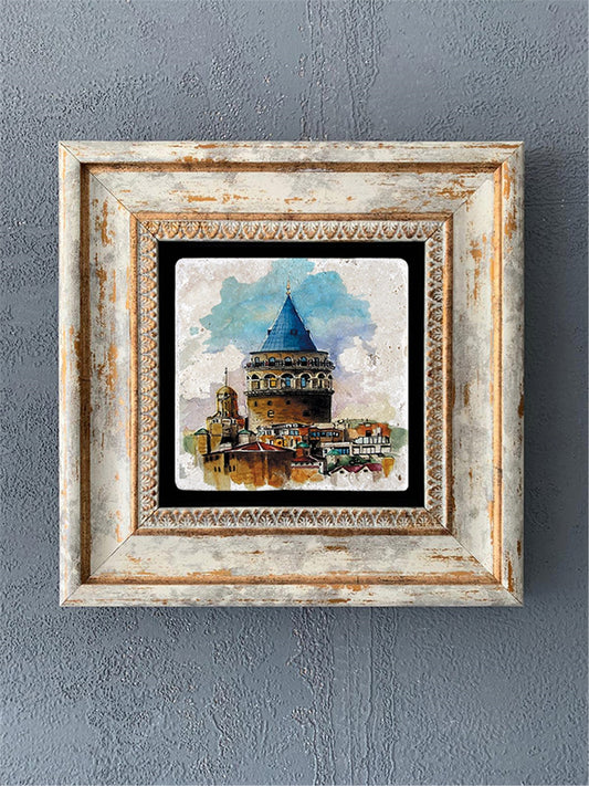 SINGLE FRAME NATURAL STONE WALL DECOR / CDD1-40-043 (WALL DECOR)