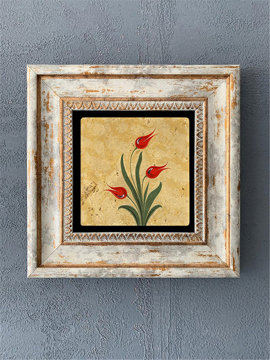 SINGLE FRAME NATURAL STONE WALL DECOR / CDD1-40-488 (WALL DECOR)