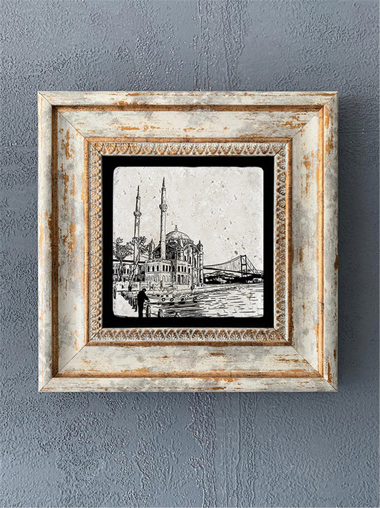 SINGLE FRAME NATURAL STONE WALL DECOR / CDD1-40-531 (WALL DECOR)