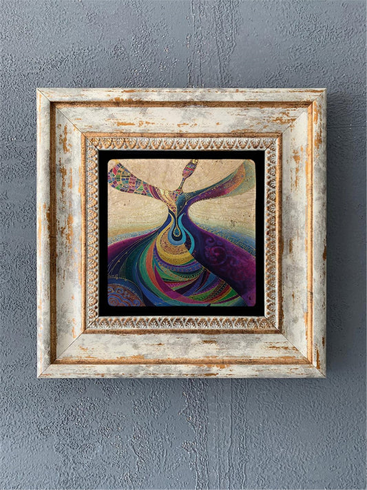 SINGLE FRAME NATURAL STONE WALL DECOR / CDD1-40-084 (WALL DECOR)