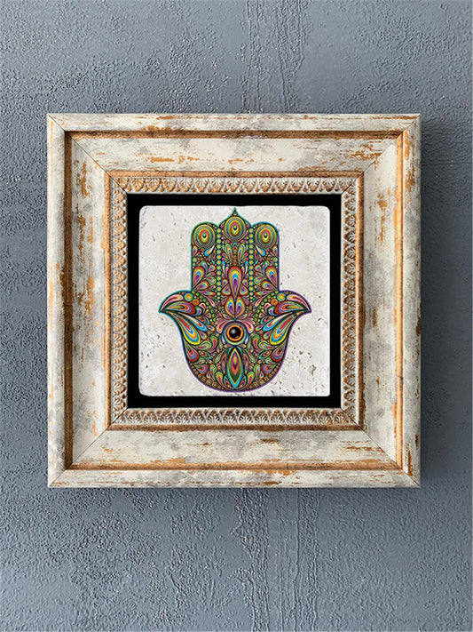 SINGLE FRAME NATURAL STONE WALL DECOR / CDD1-40-121 (WALL DECOR)