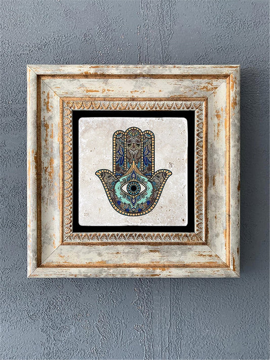 SINGLE FRAME NATURAL STONE WALL DECOR / CDD1-40-114 (WALL DECOR)