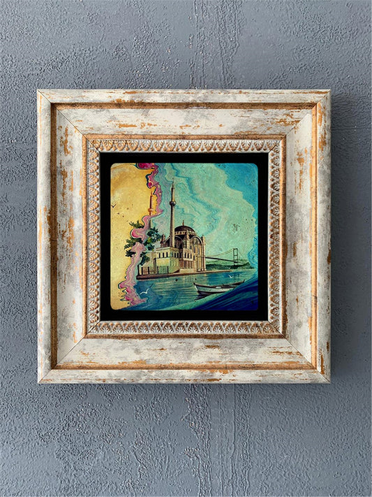 SINGLE FRAME NATURAL STONE WALL DECOR / CDD1-40-023 (WALL DECOR)