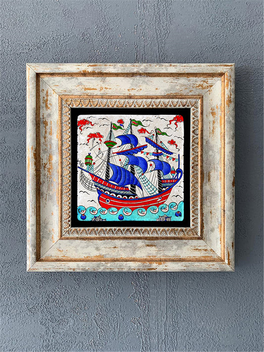 SINGLE FRAME NATURAL STONE WALL DECOR / CDD1-40-266 (WALL DECOR)