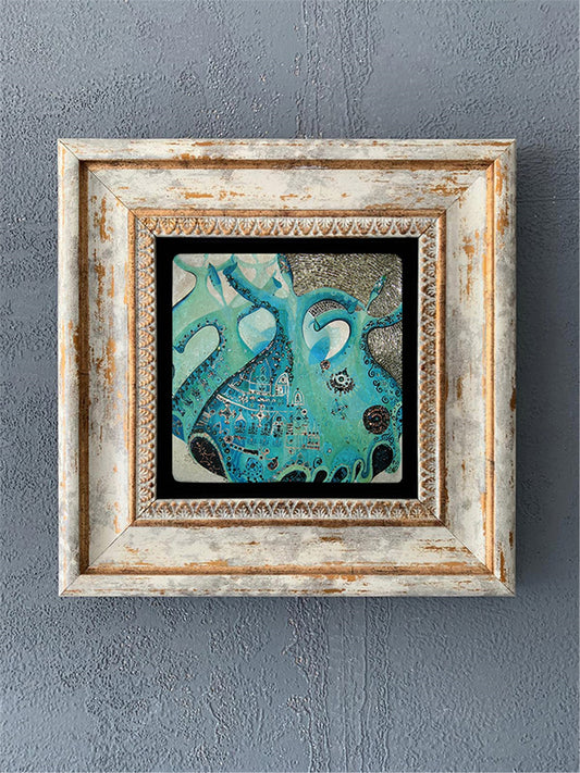 SINGLE FRAME NATURAL STONE WALL DECOR / CDD1-40-093 (WALL DECOR)