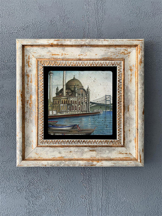 SINGLE FRAME NATURAL STONE WALL DECOR / CDD1-40-005 (WALL DECOR)