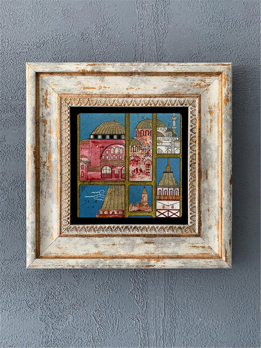 SINGLE FRAME NATURAL STONE WALL DECOR / CDD1-40-514 (WALL DECOR)
