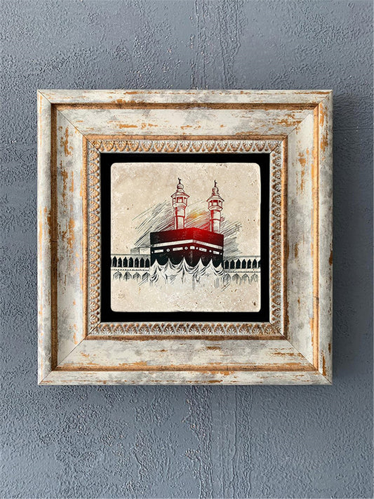 SINGLE FRAME NATURAL STONE WALL DECOR / CDD1-40-516 (WALL DECOR)
