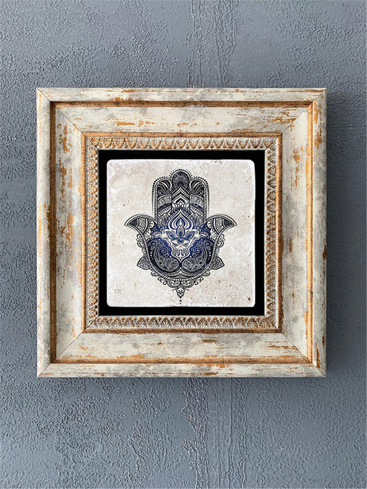 SINGLE FRAME NATURAL STONE WALL DECOR / CDD1-40-122 (WALL DECOR)