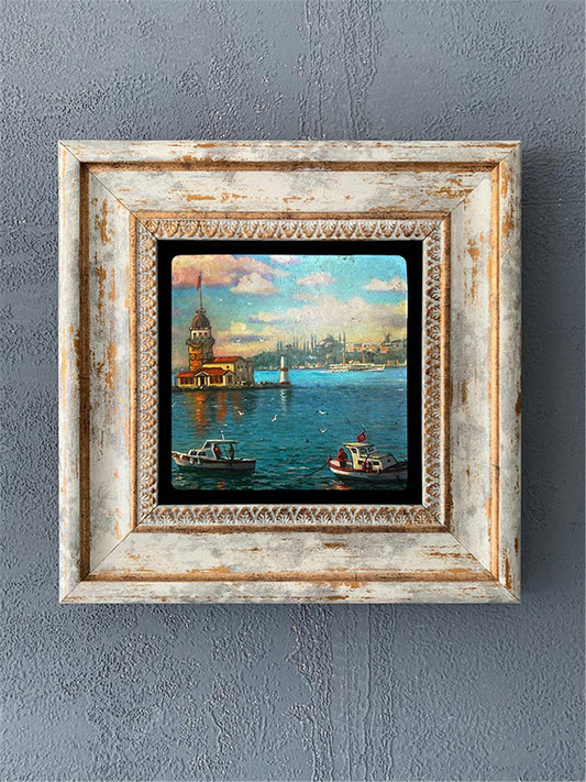 SINGLE FRAME NATURAL STONE WALL DECOR / CDD1-40-022 (WALL DECOR)