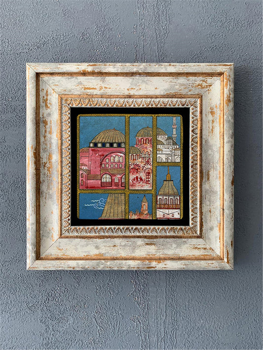 SINGLE FRAME NATURAL STONE WALL DECOR / CDD1-40-006 (WALL DECOR)