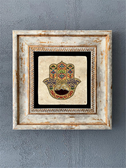 SINGLE FRAME NATURAL STONE WALL DECOR / CDD1-40-111 (WALL DECOR)