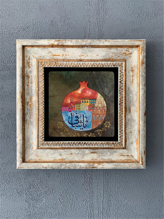 SINGLE FRAME NATURAL STONE WALL DECOR / CDD1-40-468 (WALL DECOR)