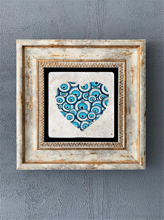 SINGLE FRAME NATURAL STONE WALL DECOR / CDD1-40-503 (WALL DECOR)